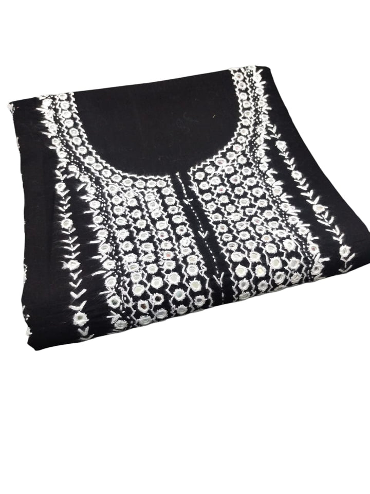 Black colour Handmade pka gala +mirror work collection 3pc (shirt dupata & separate trouser